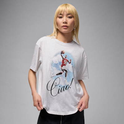[NIKE] Jordan Flight Essential Graphic T-Shirt M★HQ8940-010 Jordan Flight Essentials Graphic T-Shirt - Black/Dark Powder